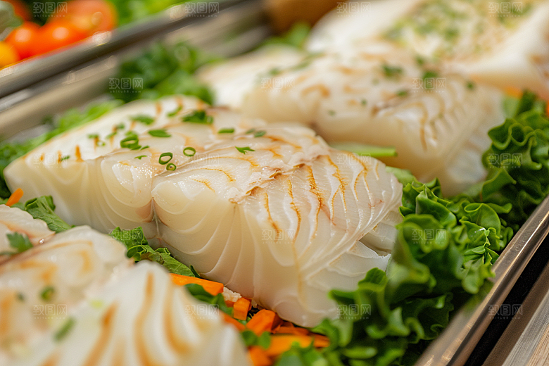 鳕鱼美食美味摄影图