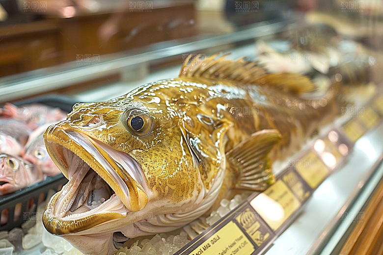 鳕鱼食材水产摄影图