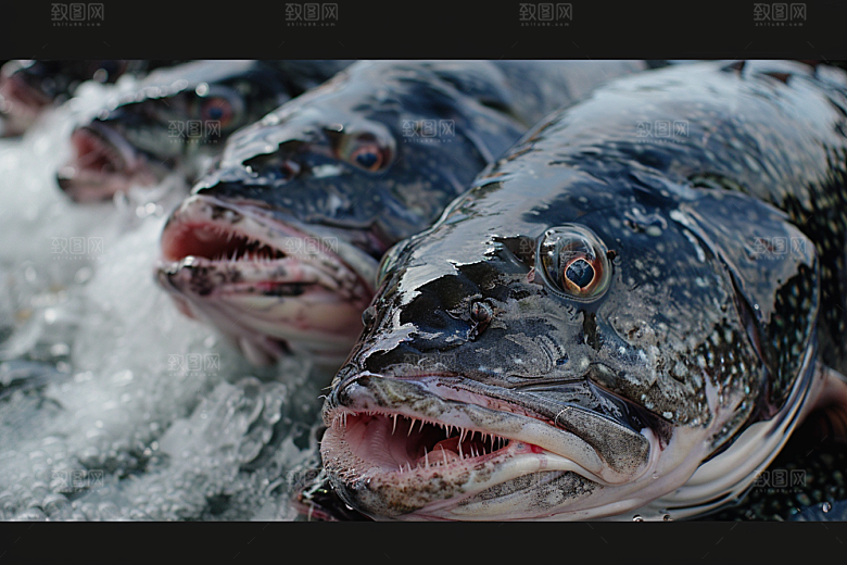 鳕鱼食材海鱼摄影图