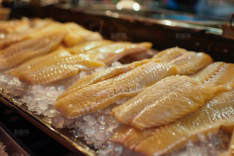 鳕鱼高清肉质细腻摄影图