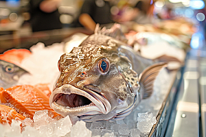 鳕鱼水产鱼类摄影图