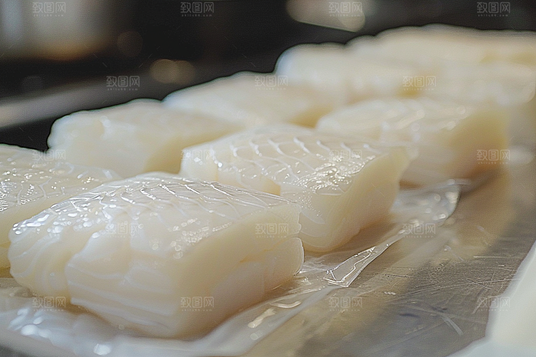 鳕鱼美食食材摄影图