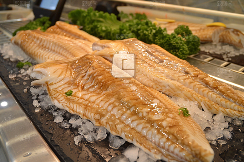 鳕鱼美食海鱼摄影图
