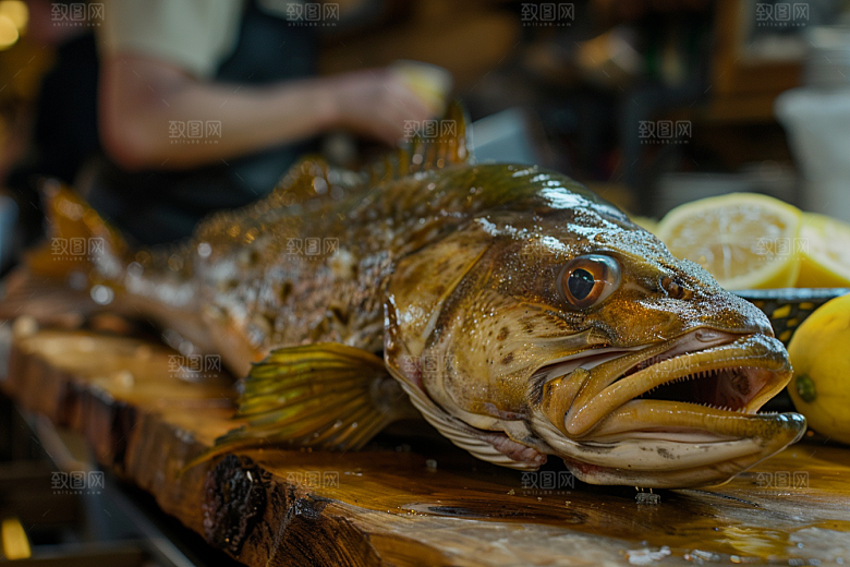 鳕鱼美味美食摄影图