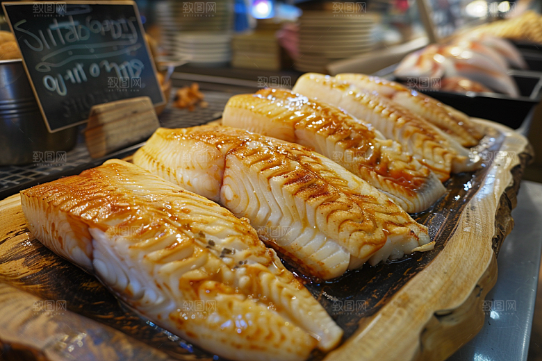 鳕鱼美食美味摄影图