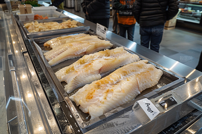 鳕鱼食材美味摄影图