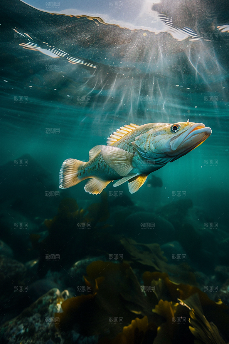 鳕鱼美食海鲜摄影图