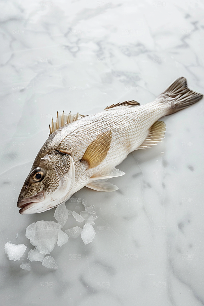 鳕鱼美食海鱼摄影图