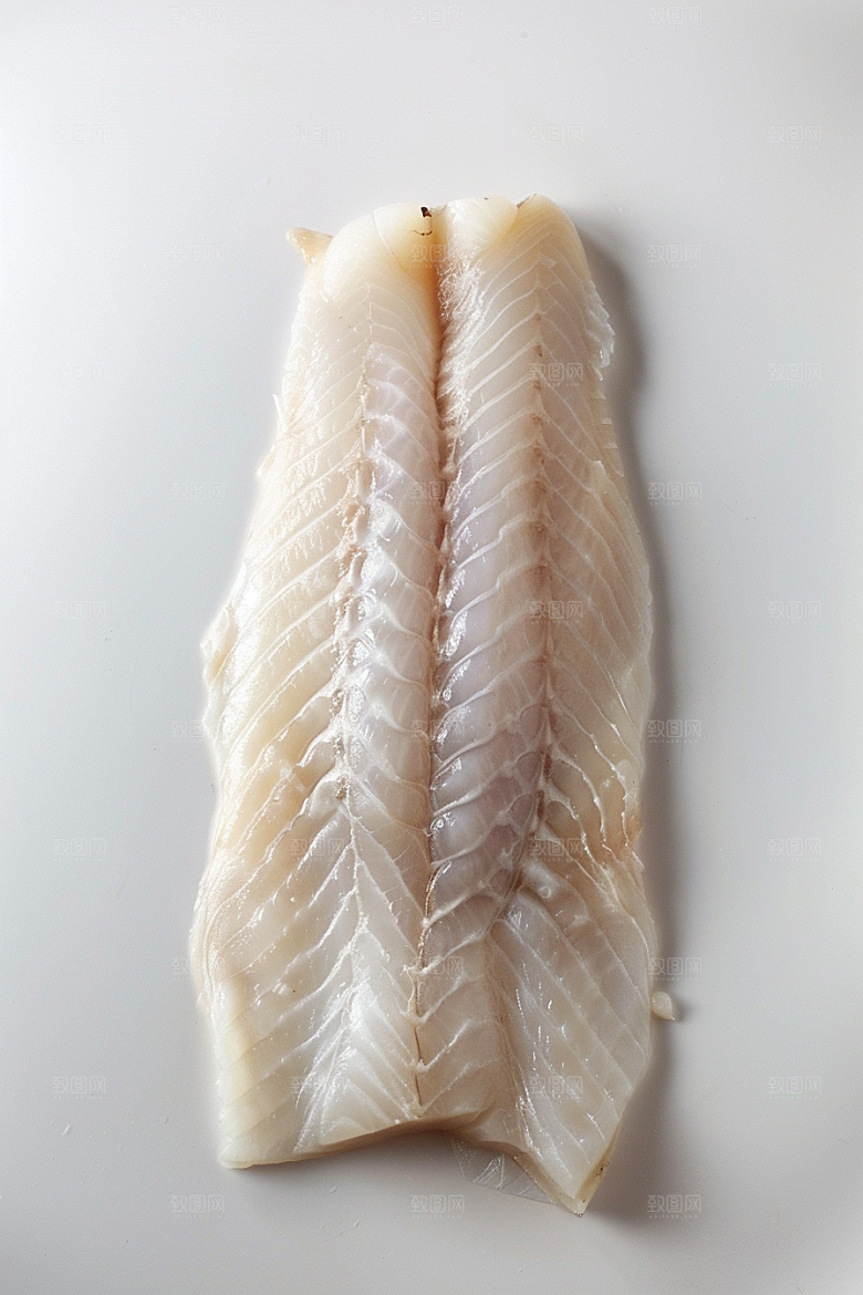 鳕鱼水产肉质细腻摄影图