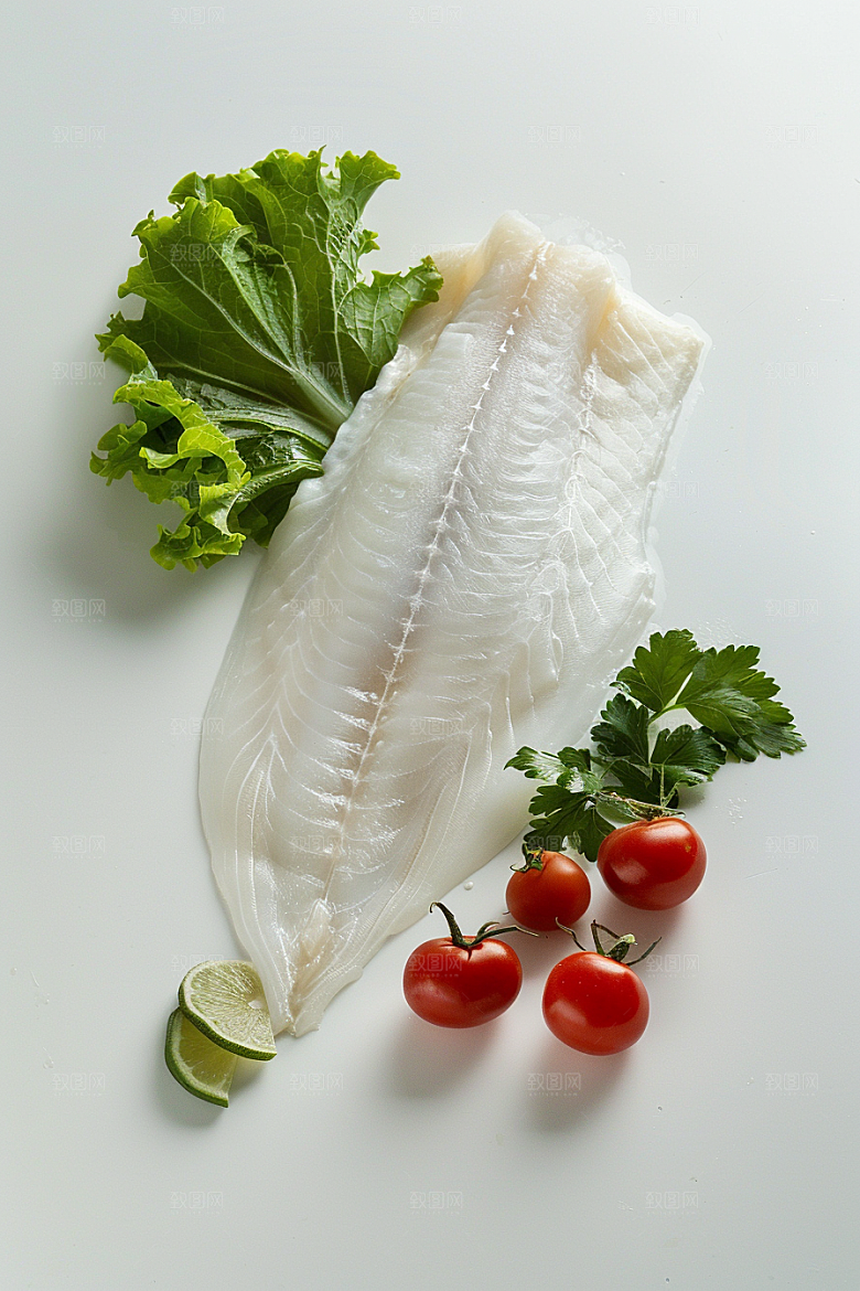 鳕鱼美食美味摄影图