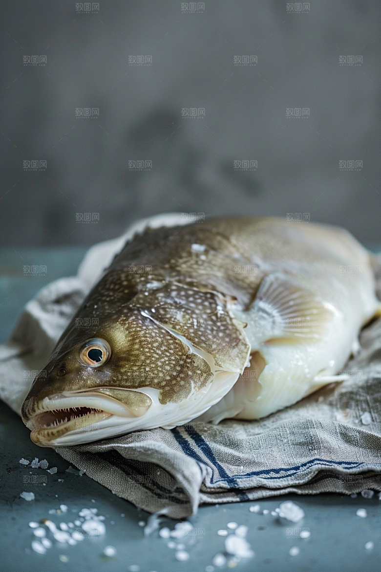 鳕鱼高清肉质细腻摄影图