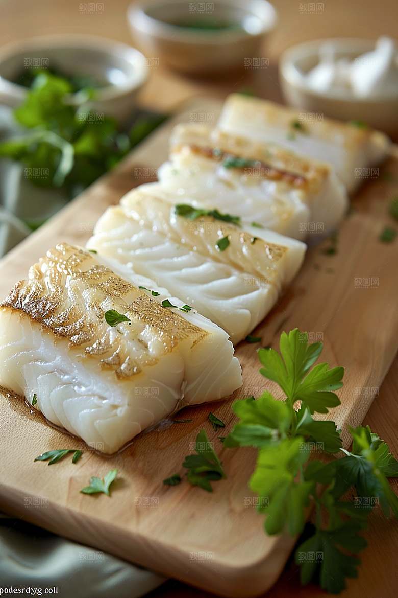 鳕鱼美味美食摄影图