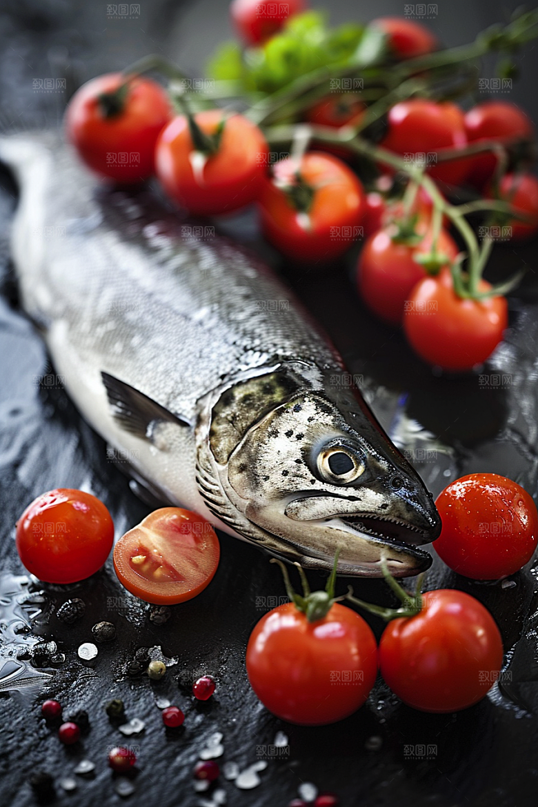 鳕鱼食材海鱼摄影图