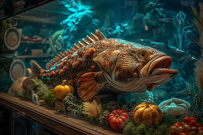 鳕鱼新鲜美食摄影图