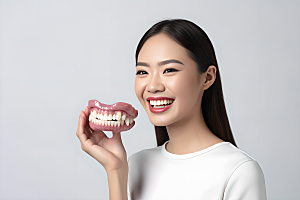 牙科广告人物牙科诊所高清摄影图