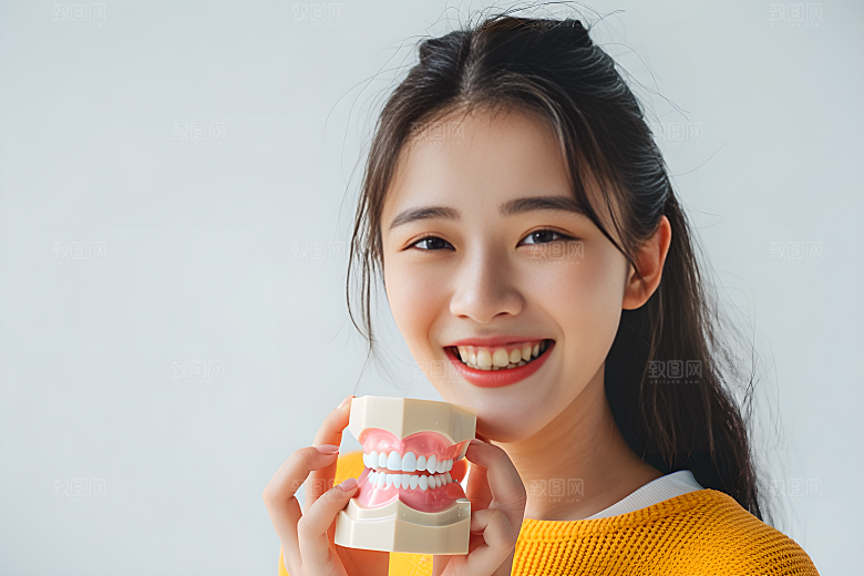 牙科广告人物高清牙病防治摄影图
