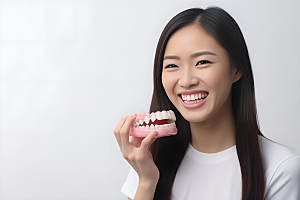 牙科广告人物牙病防治人物肖像摄影图