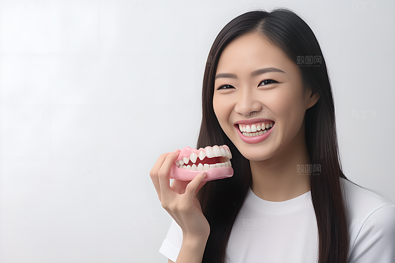 牙科广告人物牙病防治人物肖像摄影图