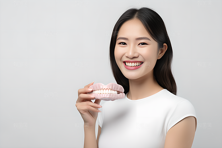 牙科广告人物牙科诊所科普摄影图