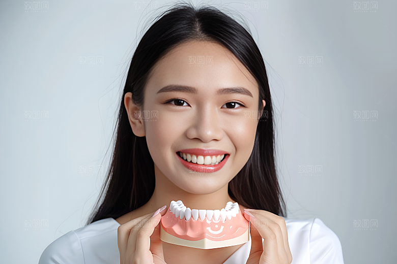 牙科广告人物牙病防治人物肖像摄影图