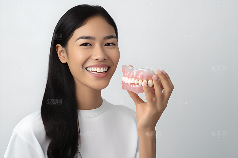 牙科广告人物口腔医院人物肖像摄影图