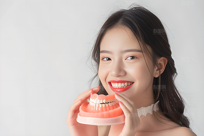 牙科广告人物牙科诊所牙病防治摄影图