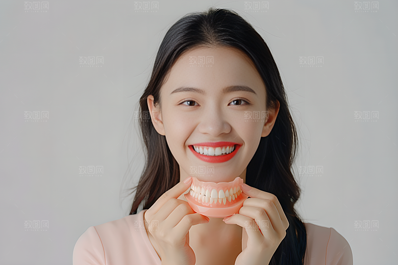 牙科广告人物牙病防治笑容摄影图