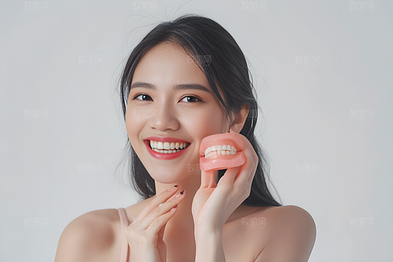 牙科广告人物高清牙科诊所摄影图
