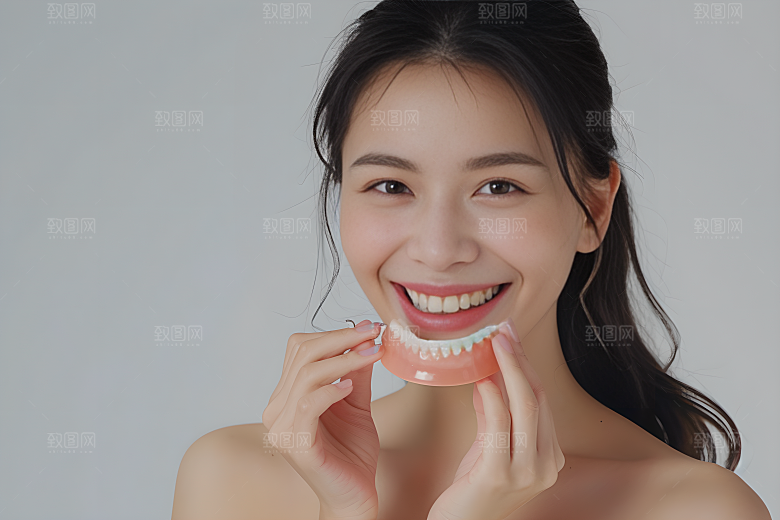 牙科广告人物牙病防治高清摄影图