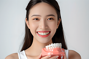 牙科广告人物科普高清摄影图