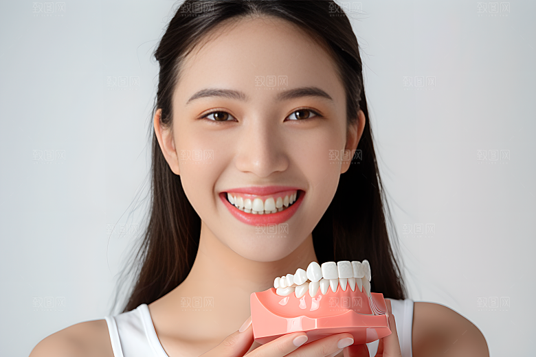 牙科广告人物科普高清摄影图