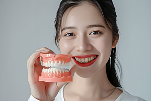 牙科广告人物口腔医院笑容摄影图