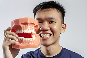 牙科广告人物牙科诊所牙病防治摄影图
