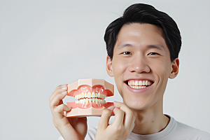 牙科广告人物高清口腔医院摄影图