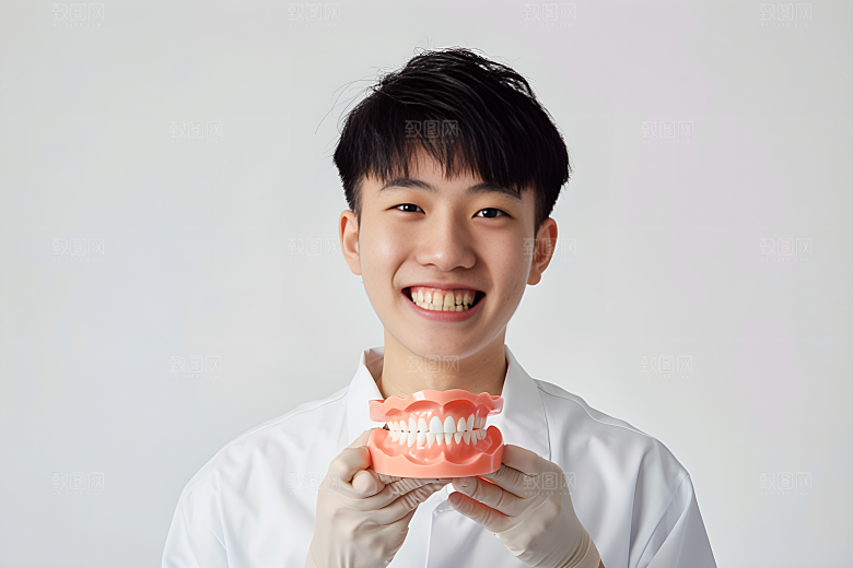 牙科广告人物口腔医院牙病防治摄影图