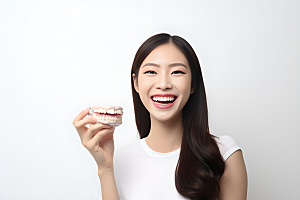 牙科广告人物牙病防治笑容摄影图