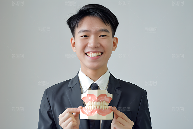 牙科广告人物笑容高清摄影图