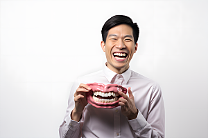 牙科广告人物看牙医高清摄影图