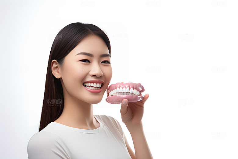 牙科广告人物口腔医院科普摄影图