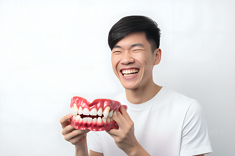 牙科广告人物科普笑容摄影图