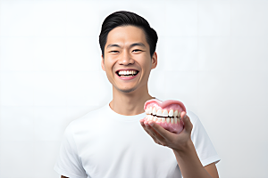 牙科广告人物高清牙病防治摄影图