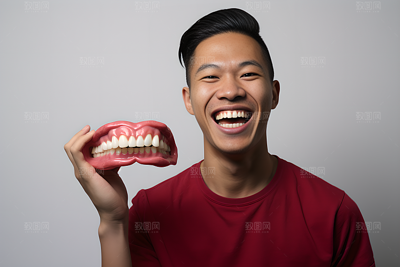 牙科广告人物口腔医院牙病防治摄影图
