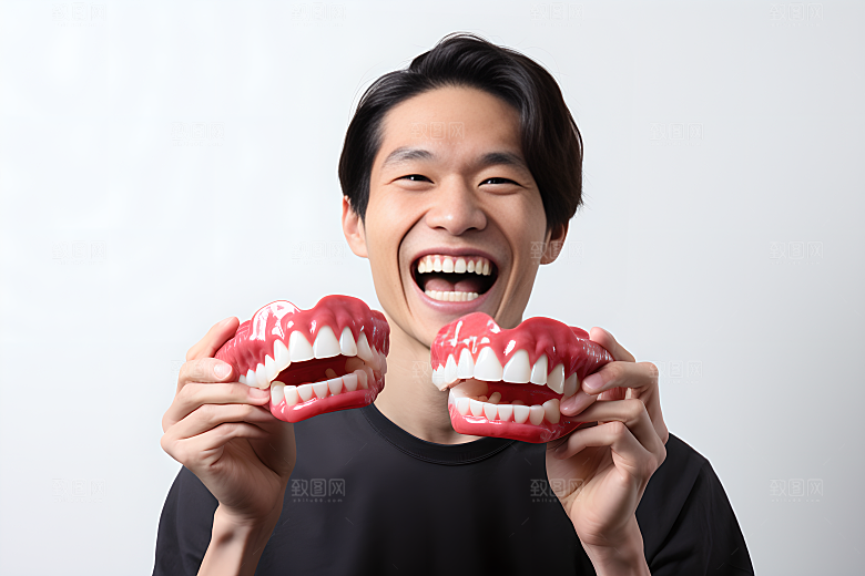 牙科广告人物笑容口腔医院摄影图