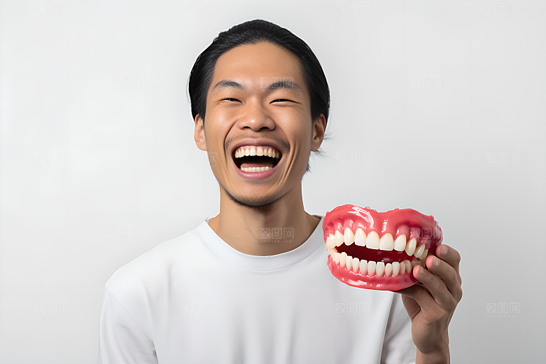 牙科广告人物口腔医院人物肖像摄影图