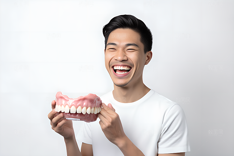 牙科广告人物牙科诊所科普摄影图