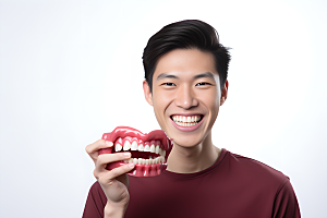 牙科广告人物看牙医口腔医院摄影图