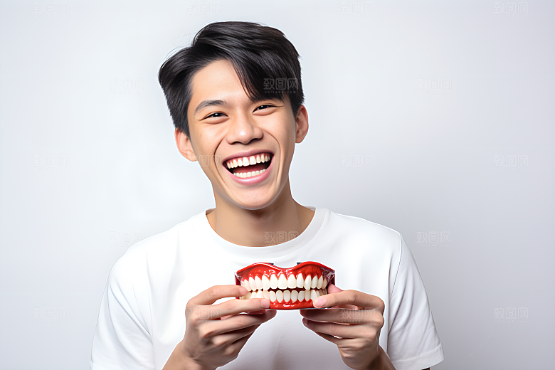 牙科广告人物牙病防治高清摄影图