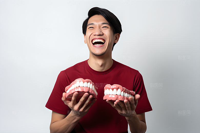 牙科广告人物笑容看牙医摄影图