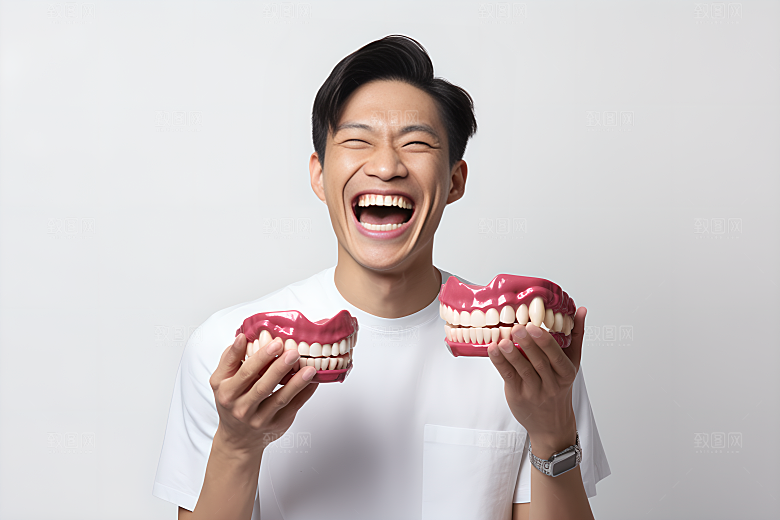 牙科广告人物科普笑容摄影图