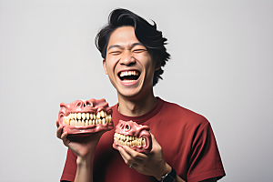 牙科广告人物人物肖像牙病防治摄影图